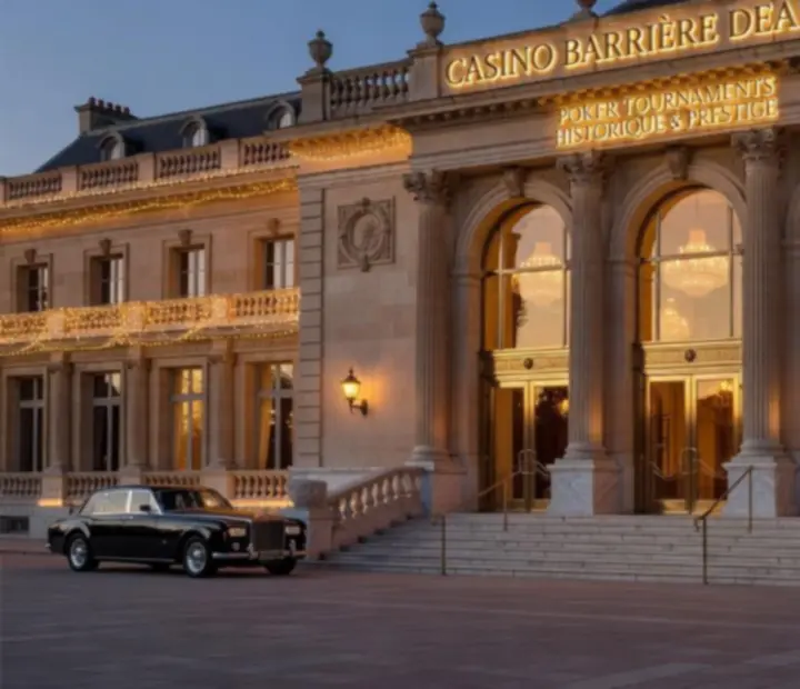 Architecture intérieure d'un prestigieux casino français accueillant des tournois de poker offline